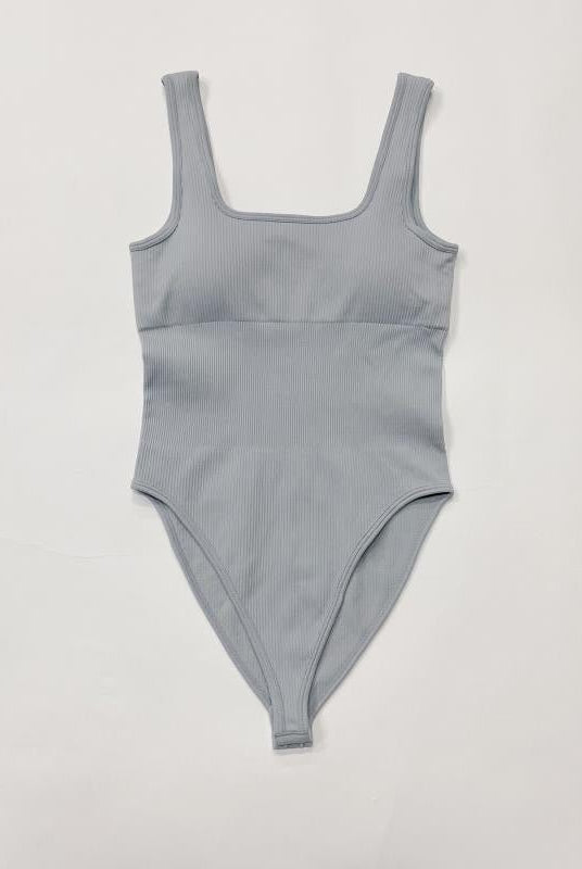 Ribbed Tummy Control Solid Color Sleeveless Womens jumpsuit - DEIDEIAP_ACTIVE