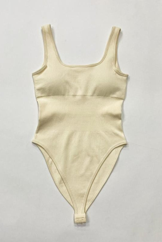 Ribbed Tummy Control Solid Color Sleeveless Womens jumpsuit - DEIDEIAP_ACTIVE