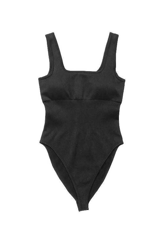 Ribbed Tummy Control Solid Color Sleeveless Womens jumpsuit - DEIDEIAP_ACTIVE