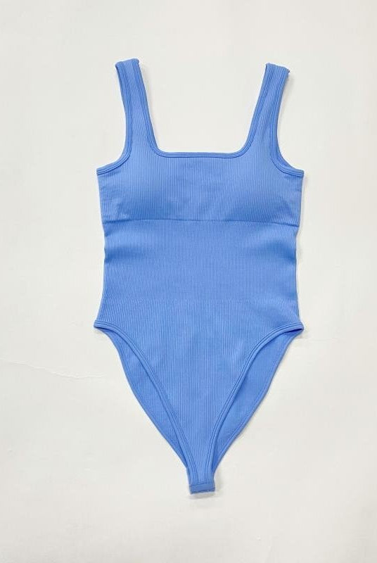 Ribbed Tummy Control Solid Color Sleeveless Womens jumpsuit - DEIDEIAP_ACTIVE